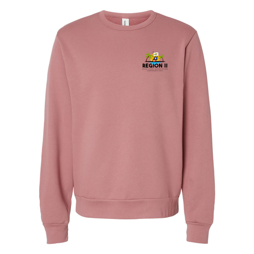 Bella+Canvas Sponge Fleece Classic Crewneck Sweatshirt -- Mauve