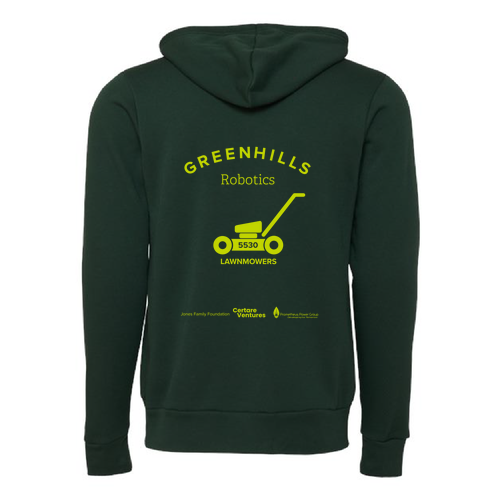 Mens/Unisex Bella Canvas Soft Full-Zip Hooded Sweatshirt -- Forest