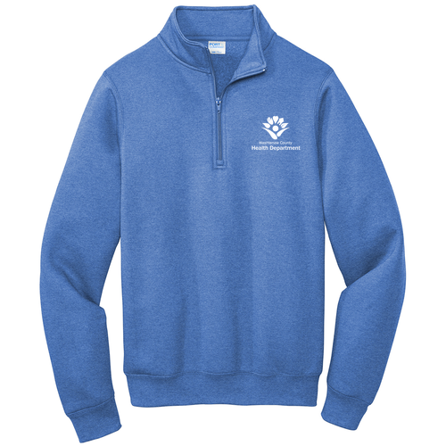 Quarter-Zip Pullover Sweatshirt -- Heather Royal