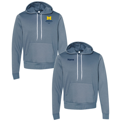 PACU Mens/Unisex Bella Canvas Sponge Fleece Hoodie -- Steel Blue