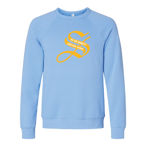 Bella Canvas Unisex Sponge Fleece Raglan Sweatshirt -- Carolina Blue