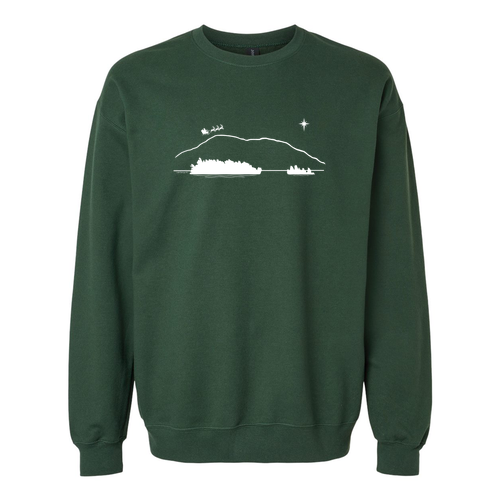 Odell Holiday -- Gildan Adult Softstyle Fleece Crew Sweatshirt -- Forest Green