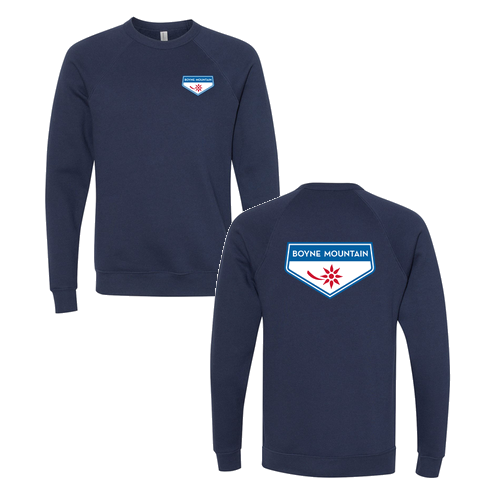 Boyne Mountain Logo 2 Full Color -- Crewneck Sweatshirt Navy