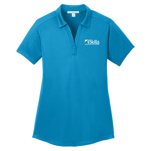 Port Authority Ladies Diamond Jacquard Polo -- Blue Wake