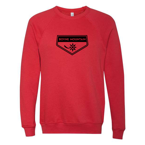 Boyne Mountain Logo 1 Black Ink -- Crewneck Sweatshirt Red