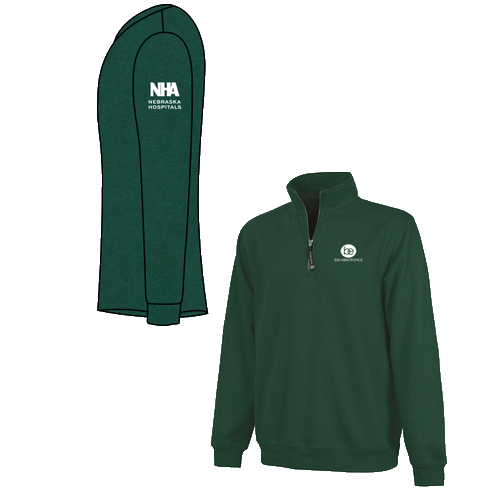 Charles River Crosswind Quarter Zip Sweatshirt -- Forest