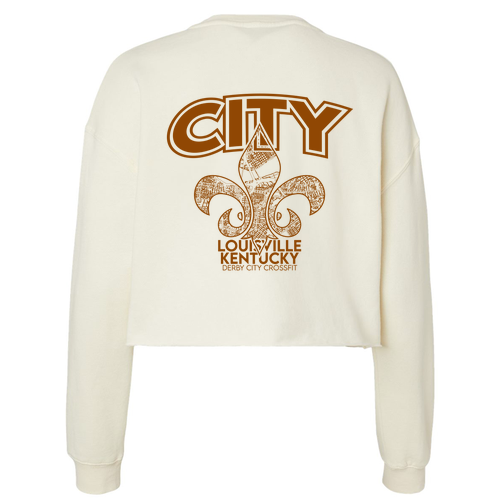 Independent Trading Co. Women's Lightweight Cropped Crew Pullover -- Bone