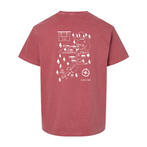Comfort Colors Youth Ring Spun Cotton Tee -- Crimson