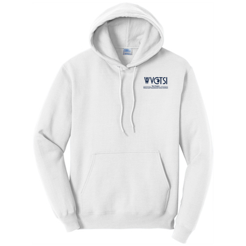 Port and Company Core Fleece Pullover Hooded Sweatshirt -- White