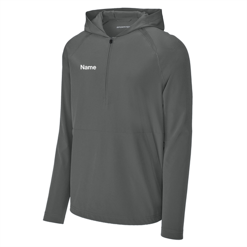 Sport-Tek Repeat 1/2-Zip Long Sleeve Hooded Jacket -- Iron Grey