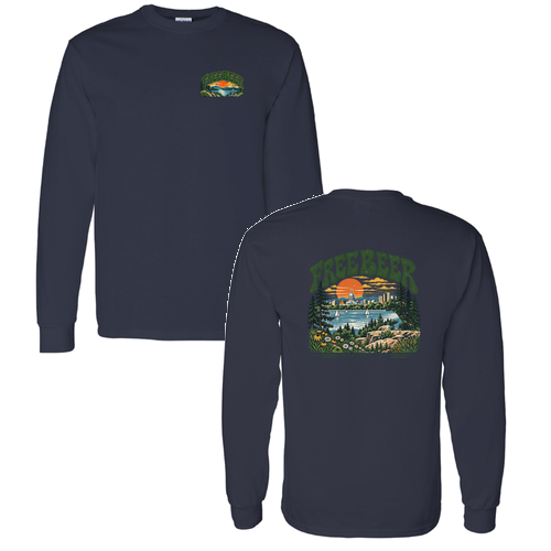 Gildan Heavy Cotton Longsleeve Basic T-Shirt -- Navy