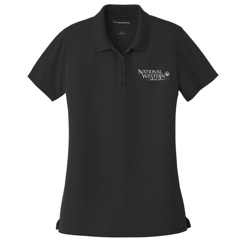 Port Authority Ladies Dry Zone UV Micro Mesh Polo -- Deep Black