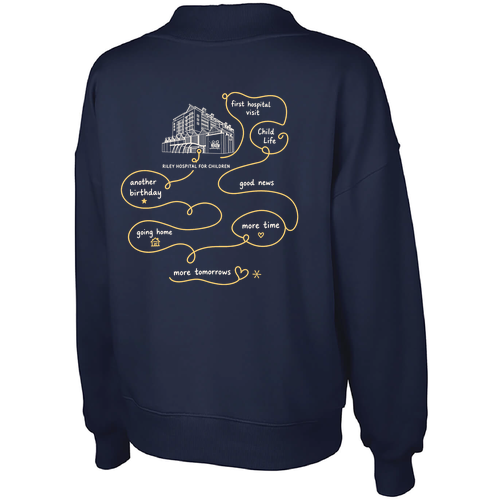 Charles River Women's Willow Mock-Neck Sweatshirt -- Navy