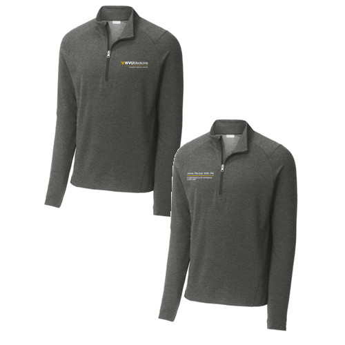 Sport-Tek Sport-Wick Flex Fleece Quarter-Zip -- Dark Grey Heather