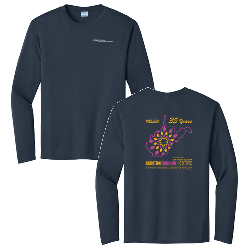 Port and Company Long Sleeve Performance Tee -- Deep Navy