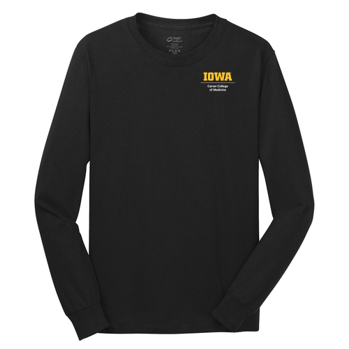 Port and Company Long Sleeve T Shirt -- Jet Black
