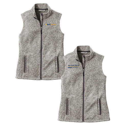 Port Authority Ladies Sweater Fleece Vest -- Grey Heather