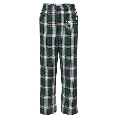 Boxercraft Youth Flannel Pants -- Green / White