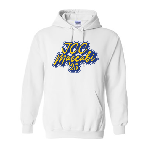 Maccabi Script Hoodie -- White