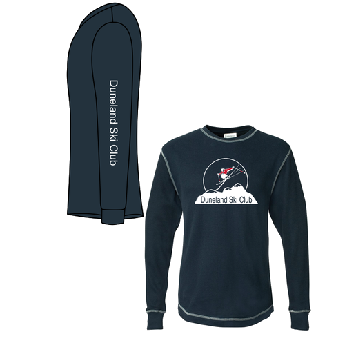 J America Vintage Long Sleeve Thermal T Shirt -- Vintage Navy