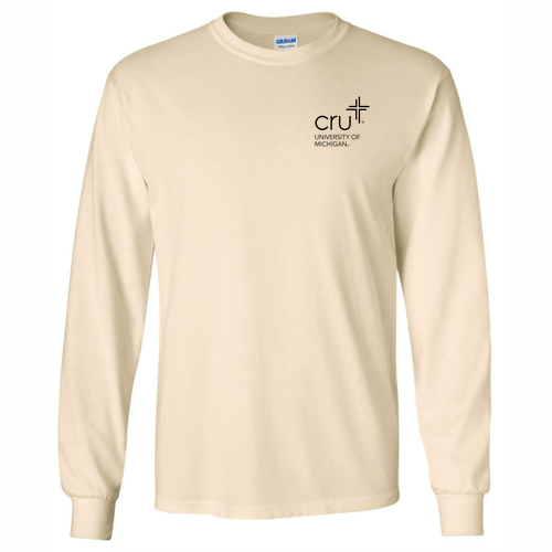 Gildan Ultra Cotton Longsleeve Basic T-Shirt -- Natural