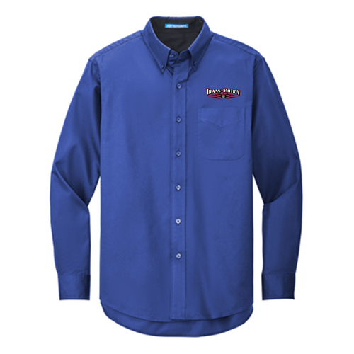 Unisex Long Sleeve Button Up Shirt -- Royal / Classic Navy