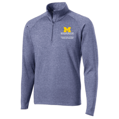 Mens/Unisex Briarwood Center for Women Sport Tek Sport Wick Stretch Half Zip Pullover -- True Navy Heather