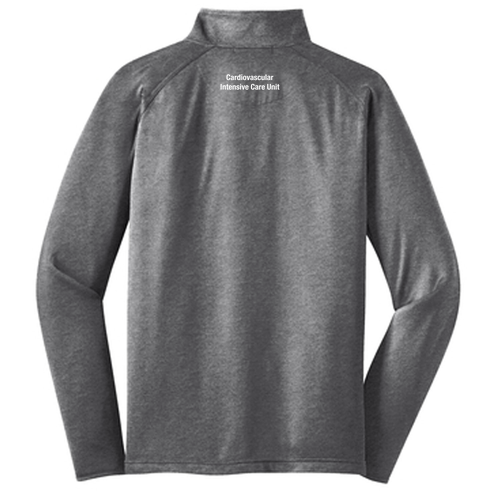 Sport Tek Sport Wick Stretch Half Zip Pullover -- Charcoal Grey Heather