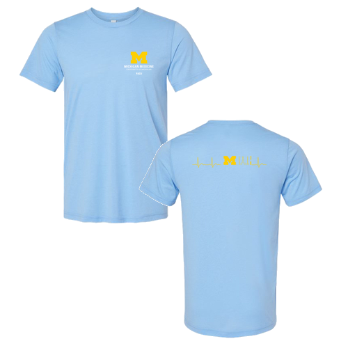 PACU Mens/Unisex Bella Canvas Triblend Short Sleeve T-Shirt -- Solid Blue