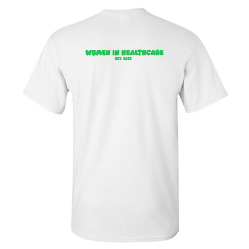 Green WIH Gildan Heavy Cotton Basic T-Shirt -- White