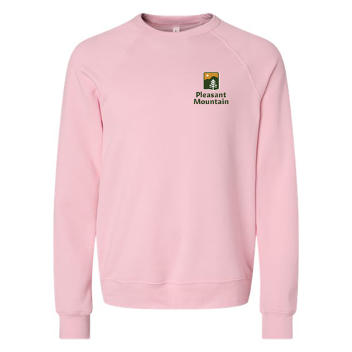 Pleasant Mountain Logo 2 Full color -- Crewneck Sweatshirt Pink