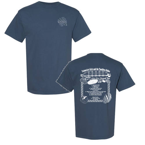 Comfort Colors Unisex Garment-Dyed Heavyweight T-Shirt -- Midnight w/White Ink