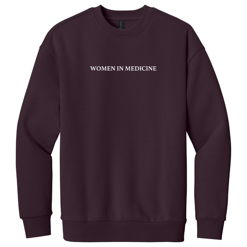 Embroidered District V.I.T. Heavyweight Fleece Crew -- Bordeaux
