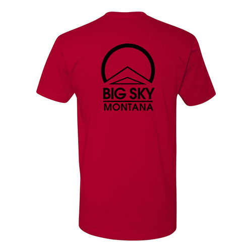 Big Sky Montana Logo 2 Black Ink -- Short Sleeve Red