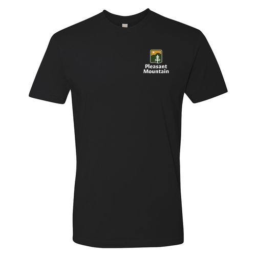 Pleasant Mountain Logo 2 Full color -- Short Sleeve Black