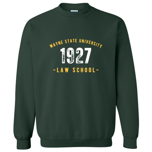 Gildan WSU Law Est 1927 Crewneck -- Forest Green