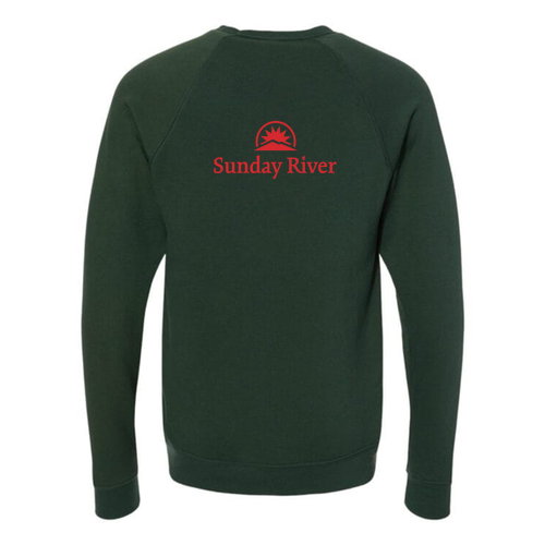 Sunday River Logo 2 Red Ink -- Crewneck Sweatshirt Forest