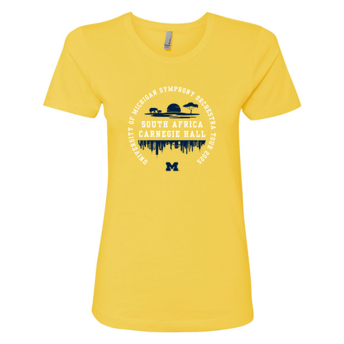Ladies Next Level Boyfriend Tee -- Vibrant Yellow