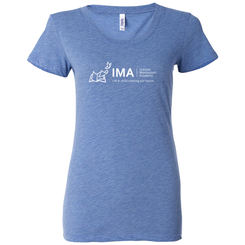 LADIES -- Bella+Canvas Triblend Short-Sleeve T-Shirt -- Blue Triblend