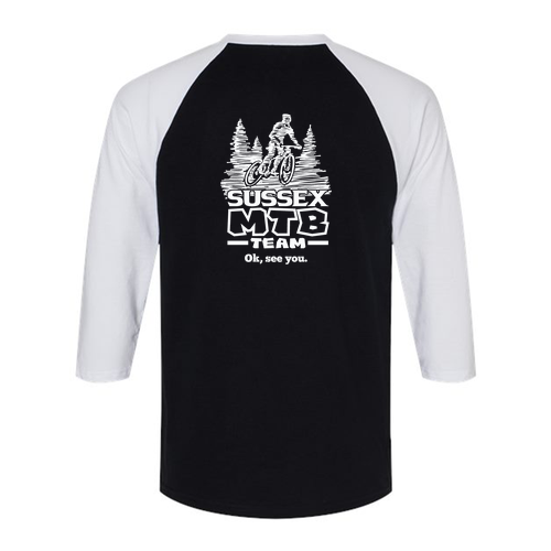 American Apparel CVC Unisex Raglan T-Shirt MTB -- Black / White