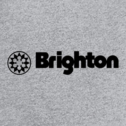 Brighton Logo 2 Black Ink -- Long Sleeve Heather Grey