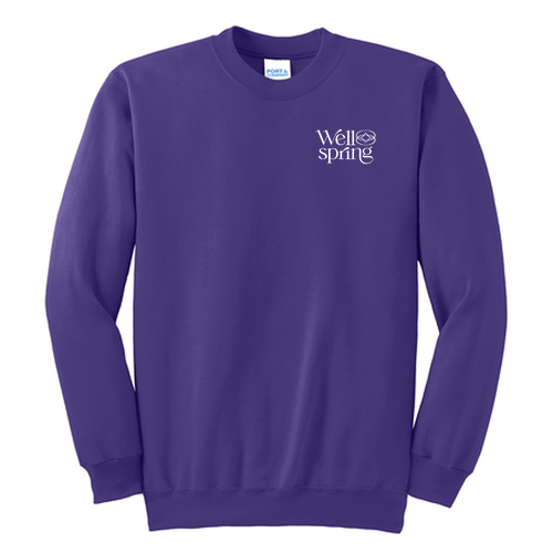 Port and Company Crewneck Sweatshirt -- Purple