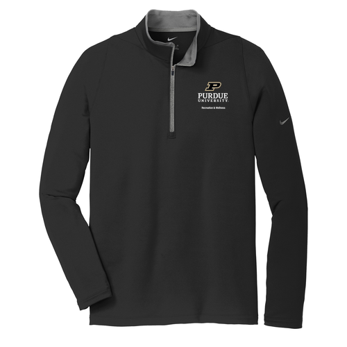 Nike Golf Dri FIT Stretch Half Zip Cover Up -- Black / Dark Grey [HIDE]