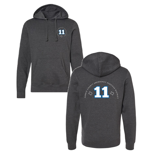 J America Unisex BTB Fleece Hooded Sweatshirt -- Charcoal Heather