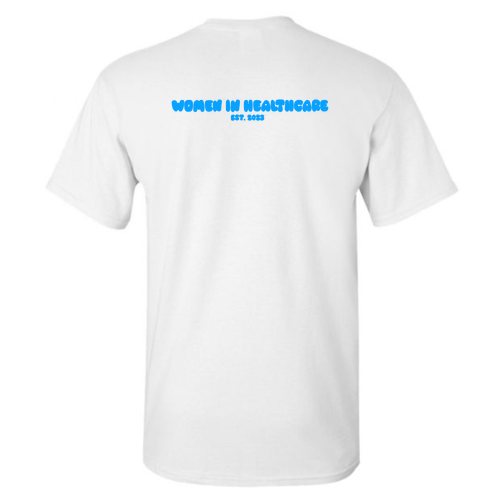 Blue WIH Gildan Heavy Cotton Basic T-Shirt -- White