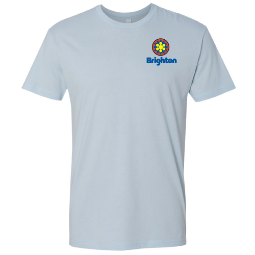 Brighton Logo 2 Full color -- Short Sleeve Light Blue
