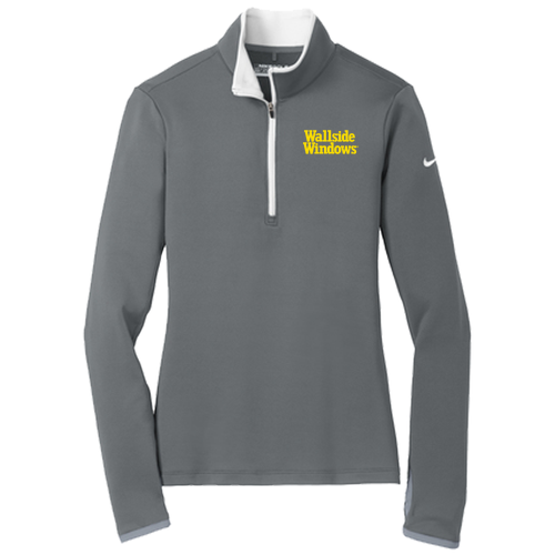 Nike Golf Ladies Dri FIT Stretch Half Zip Cover Up -- Dark Grey / White