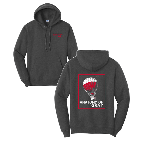 Port and Company Core Fleece Pullover Hooded Sweatshirt -- Dark Heather Grey