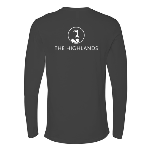 The Highlands Logo 2 White Ink -- Long Sleeve Heavy Metal