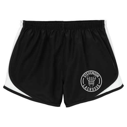 Sport-Tek Women's Cadence Short -- Black / White / Black